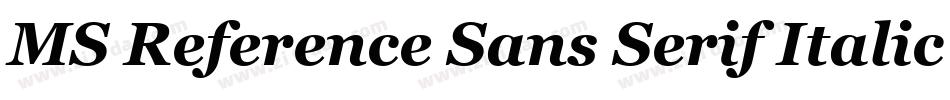 MS Reference Sans Serif Italic字体转换